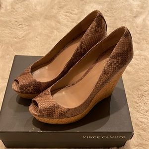 Gently worn Vince Camuto wedges